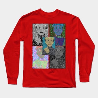 Andy Warhol - Montage Pop Art Style Long Sleeve T-Shirt